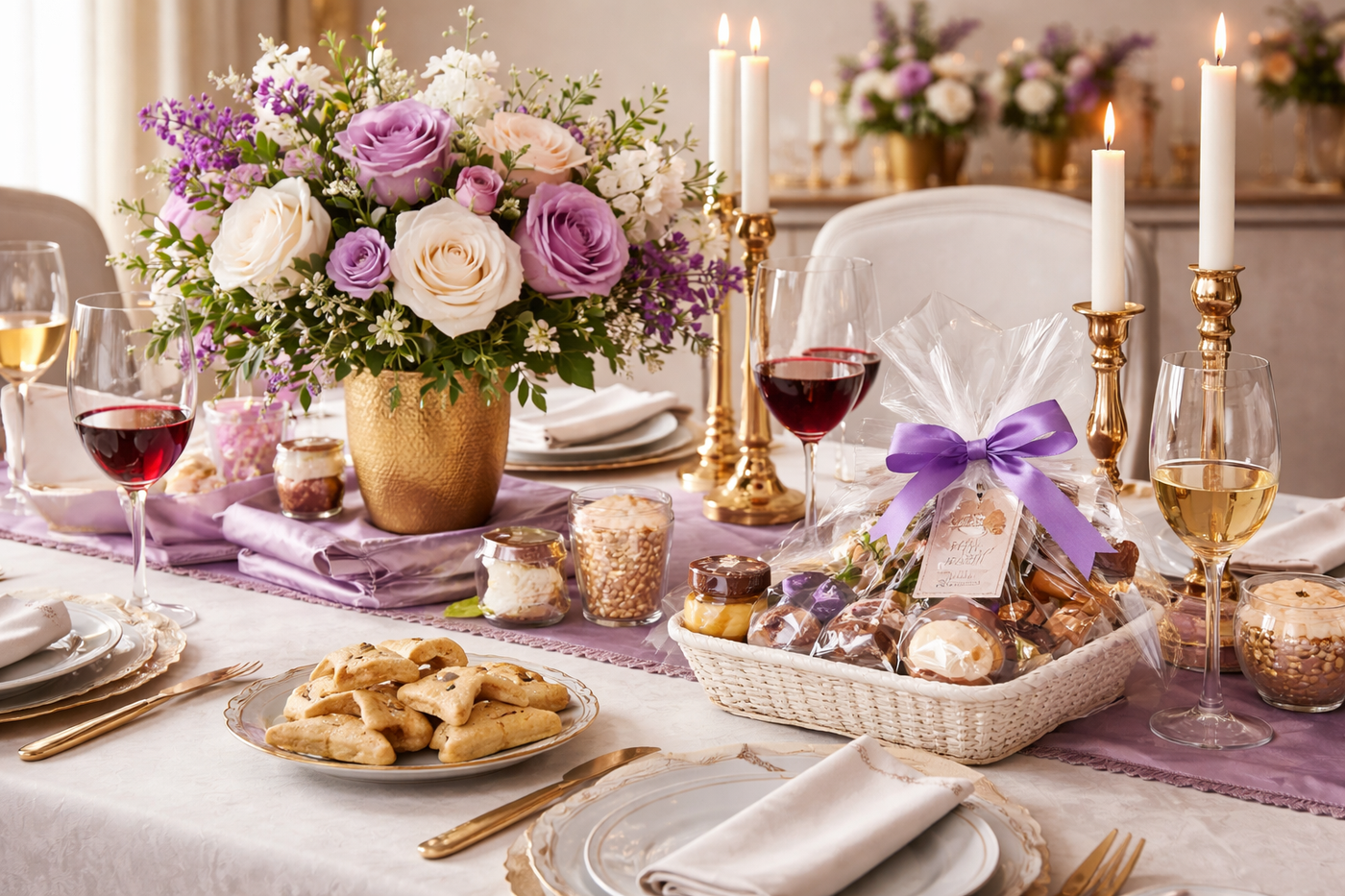 Warm & Family Shabbat Table